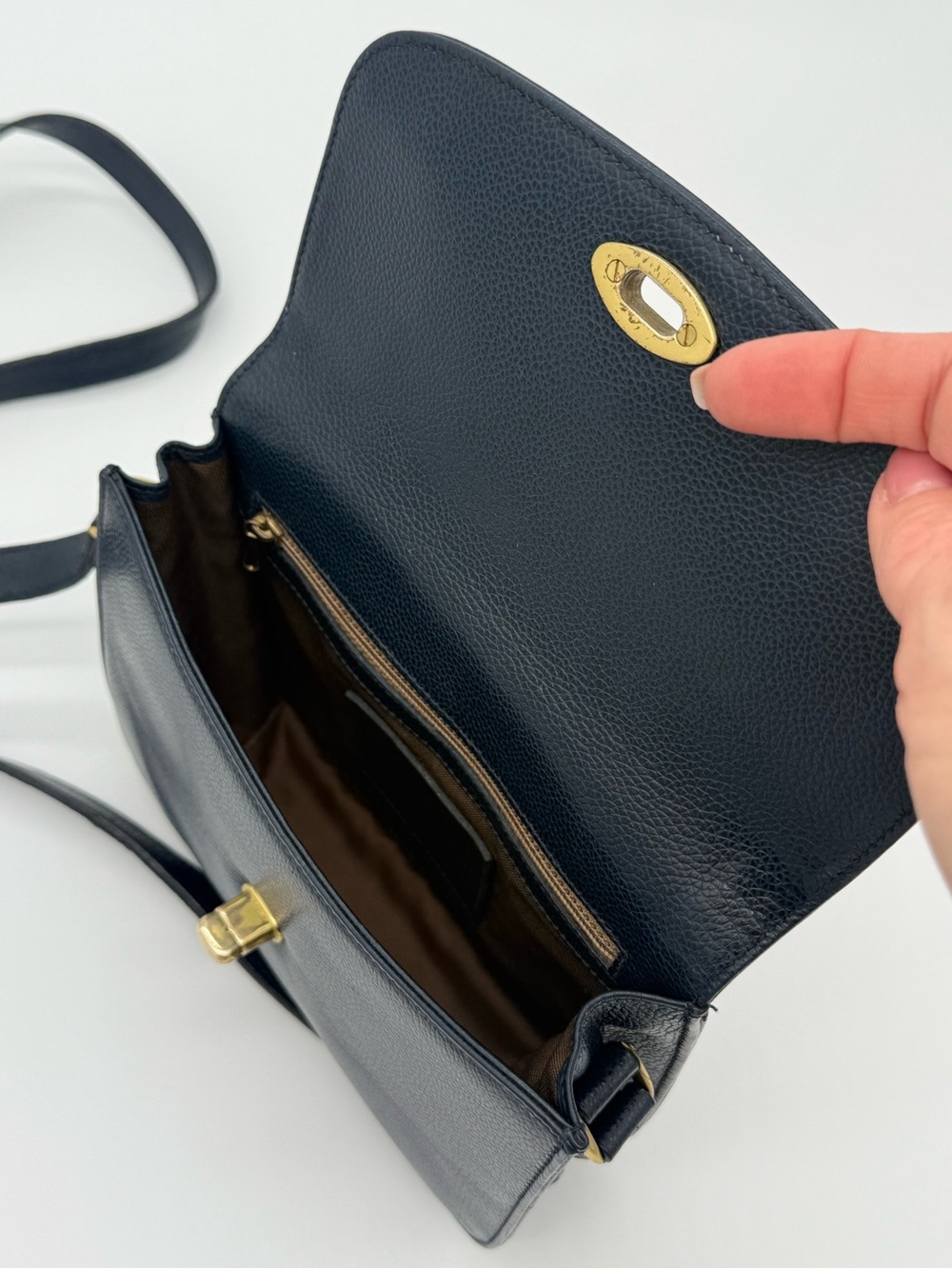 Coach 4400 Navy Leather Crossbody USA Made Classic Madison Spence Legacy Vintage - Picture 9 of 16